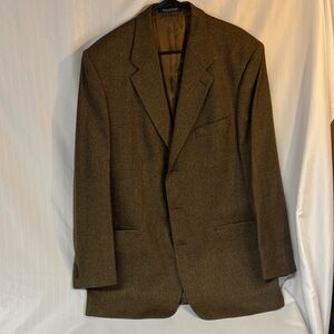 Franco Tassi 100% Wool Herringbone Brown sportcoat 44T